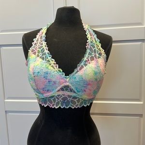 Victoria Secret PINK MULTICOLORED BRA Size S(D-DD)